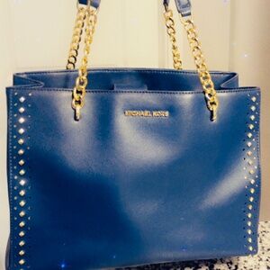 MK Navy Blue / Gold Tone